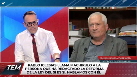 Imagen de Risto Mejide y Francisco Javier Álvarez García, asesor del PSOE para reformar la ley del 'solo sí es sí', en el programa 'Todo es Mentira'