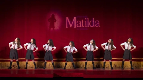 Escenificación de 'Matilda', un musical basado en la famosa novela de Roald Dahl, en Madrid. Imagen de Archivo.