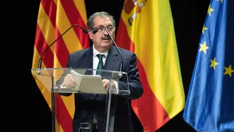El presidente en funciones del CGPJ, Rafael Mozo, durante un acto celebrado en Barcelona, a 31 de enero de 2023.
