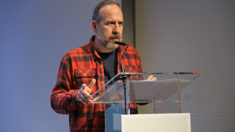 31/03/2022 - El director de l'oficina del pla pilot de la renda bàsica universal, Sergi Raventós en les jornades d'aquest dijous.