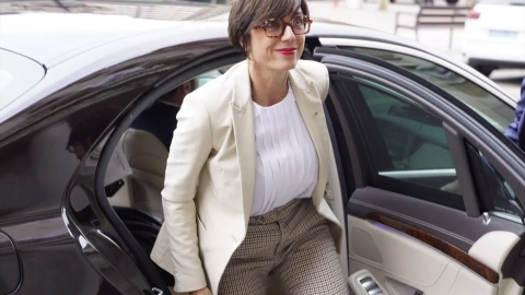 La directora general de la Guardia Civil, Maria Gámez, a su llegada a una reunión en la Delegación del Gobierno en La Rioja, a 22 de febrero de 2023