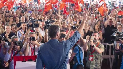 El secretario general del PSOE y presidente del Gobierno, Pedro Sánchez, el pasado domingo en Dos Hermanas (Sevilla).