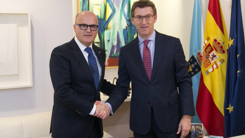 El presidente de la Diputación de Ousense, José Manuel Baltar, con el presidente de la Xunta de Galicia, Alberto Núñez Feijóo.