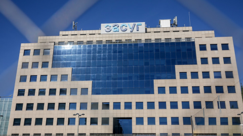 Foto del exterior del edificio de la sede de Sacyr en Madrid. E.P./Ricardo Rubio