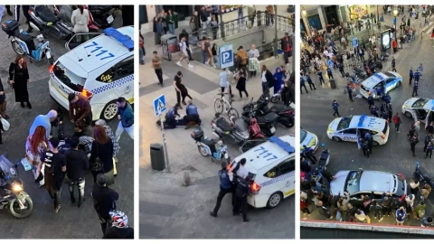 16/04/2023. Captura de los vídeos compartidos en redes sobre la actuación policial en Lavapiés, a 15 de abril de 2023.