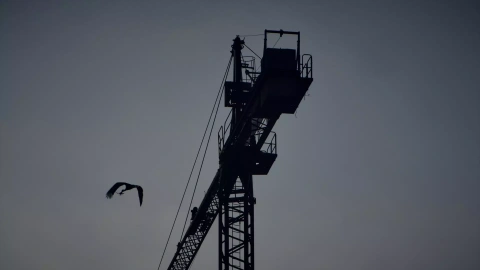 Una grúa de construcción. Archivo.