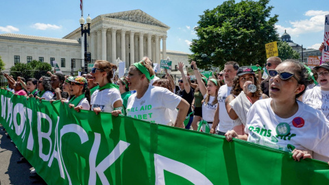 Protestas a favor del aborto en EEUU