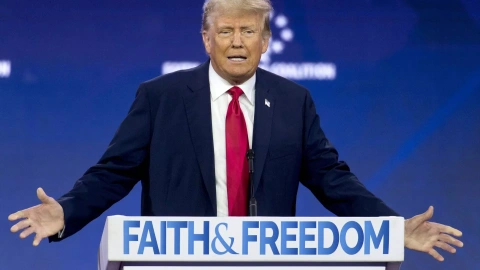 El expresidente de EEUU Donald Trump durante un acto en Washington, a 24 de junio de 2023.