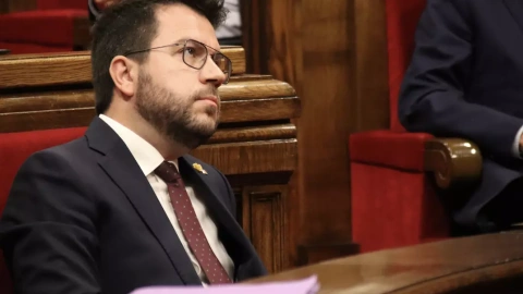 19-4-2023 Pere Aragonès durant la sessió de control