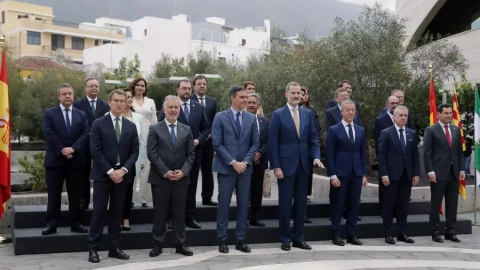 Imagen de una Conferencia de Presidentes autonómicos celebrada en marzo de 2020 en la isla de La Palma.
