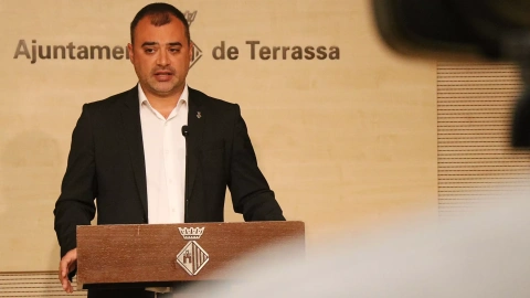 L'alcalde de Terrassa, Jordi Ballart, durant una roda de premsa (Imatge d'arxiu)