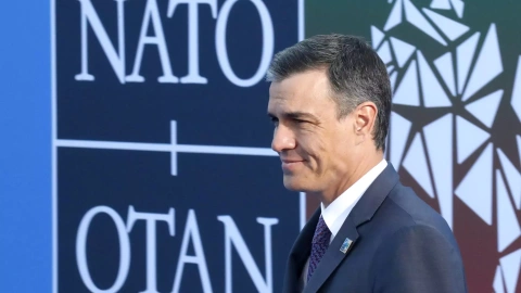 El presidente del Gobierno, Pedro Sánchez, a su llegada a la Cumbre de la OTAN que se celebra en Lituania.