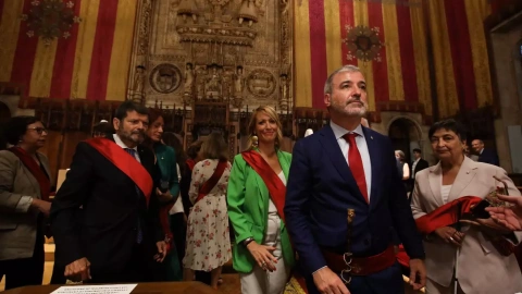 17/06/2023 - Jaume Collboni, en una imatge del ple d'investidura de l'Ajuntament de Barcelona, celebrat dissabte.