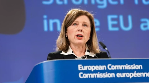 La vicepresidenta de la Comisión Europea, Vera Jourova.