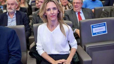La diputada del PP, Cayetana Álvarez de Toledo, durante un acto en el Auditorio MGS, a 25 de enero de 2023, en Barcelona.