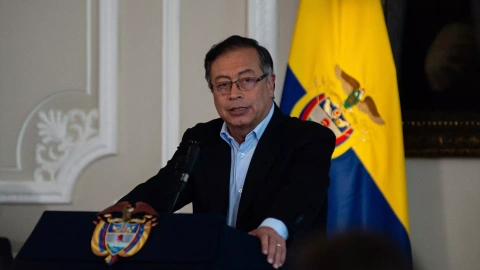 El presidente colombiano, Gustavo Petro, durante una rueda de prensa en Colombia, a 4 de enero de 2023.