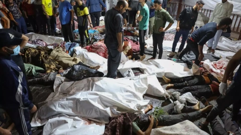 Bo9mbardeo hospital Gaza