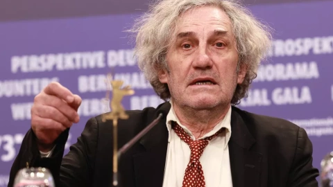 Philippe Garrel en una conferencia de prensa antes del Berlinale
