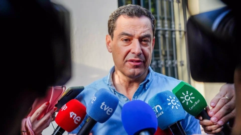 Juan Manuel Moreno Bonilla, este domingo por la tarde.