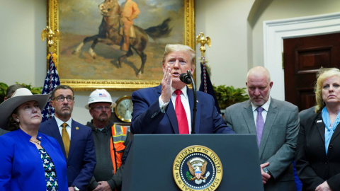 Declaración de Donald Trump en la Casa Blanca. /REUTERS