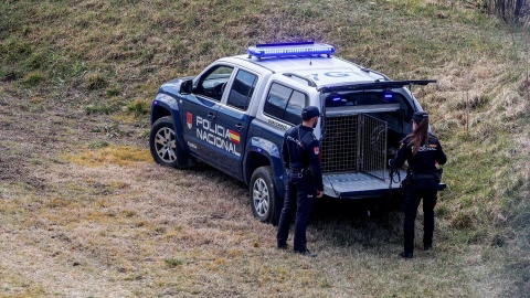 20/02/2024 Un coche policial en el Centro Tecnológico de Seguridad en El Pardo en Madrid, (España).