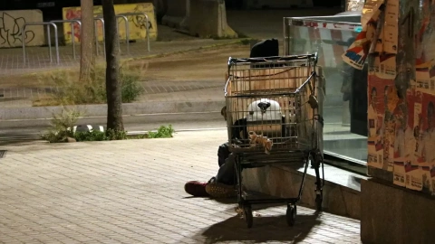 Una de les persones sense sostre localitzades el 20 de maig de 2021.