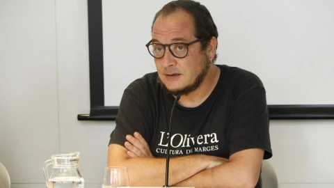 L'activista David Fernández en una roda de premsa, en una imatge d'arxiu