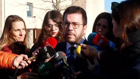 26/01/2024 - Pere Aragonès compareix a Vilabrareix (Gironès) per valorar l'espionatge del CNI.