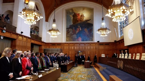 Los jueces se pronuncian sobre medidas de emergencia contra Israel tras las acusaciones de Sudáfrica de que la operación militar israelí en Gaza es un genocidio liderado por el Estado, en La Haya, Países Bajos, el 26 de enero de 2024.