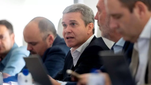 El nuevo director general de Philip Morris, Daniel Cuevas, durante su presentación en un desayuno informativo, a 13 de junio de 2023, en Madrid.