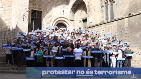 26/02/2024 - Lectura del manifest en contra de la criminalització del Tsunami Democràtic.