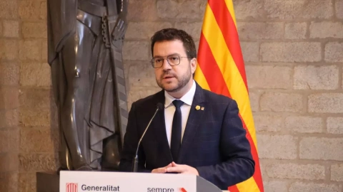 28/02/2024 - Pere Aragonès en la presentació dels pressupostos del 2024 que ha fet aquest dimecres.