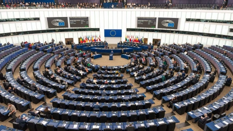 Parlamento Europeo, a 13 de diciembre de 2023, en Estrasburgo (Francia).