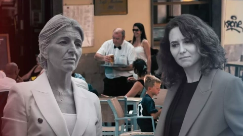La vicepresidenta segunda del Gobierno y ministra de Trabajo, Yolanda Díaz, y la presidenta de la Comunidad de Madrid, Isabel Díaz Ayuso, mantienen una disputa pública a cuenta de los horarios nocturnos en la hostelería.