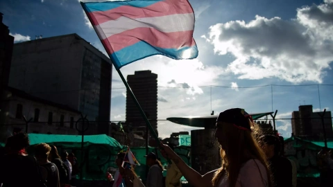 Imagen de archivo de la manifestación 'Yo Marcho Trans' en Bogotá, Colombia, en julio 2023.