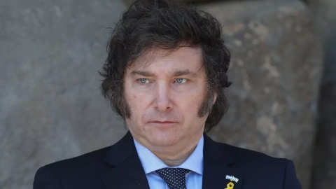 El presidente argentino, Javier Milei, este miércoles en Jerusalén.