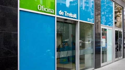 Oficina del Servei Públic d’Ocupació de Catalunya (SOC) al carrer Sepúlveda, a Barcelona