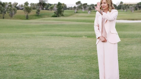 La Presidente del Consiglio Giorgia Meloni durante la riunione dei Capi di Stato e di Governo dei Paesi G7 a Borgo Egnazia, Giovedì, 13 Giugno 2024