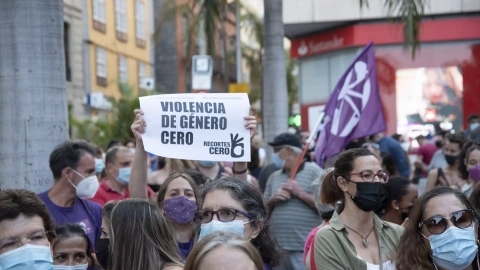 Imagen de archivo de una manifestación en contra de la violencia vicaria