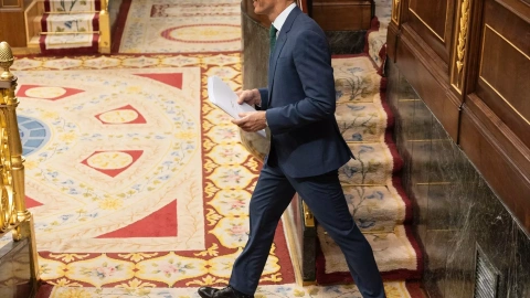 Foto de archivo del presidente del Gobierno, Pedro Sánchez, durante una sesión extraordinaria en el Congreso de los Diputados, a 17 de julio de 2024, en Madrid.