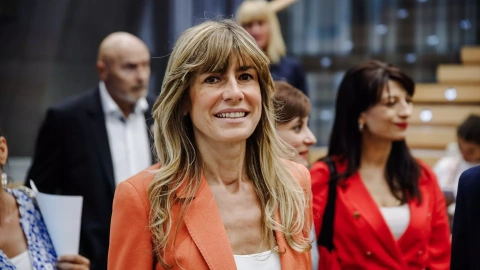La esposa del presidente del Gobierno, Pedro Sánchez, Begoña Gómez, durante un acto en Madrid, a 15 de junio de 2022.