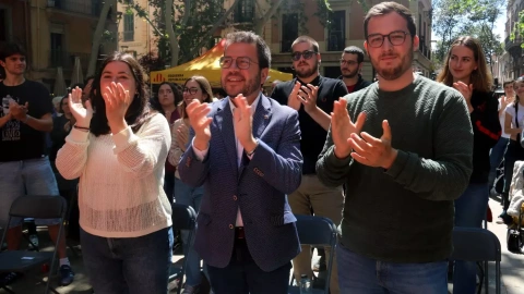 05/05/2024 - Pere Aragonès en l'acte organitzat pel Jovent Republicà aquest diumenge a Gràcia.