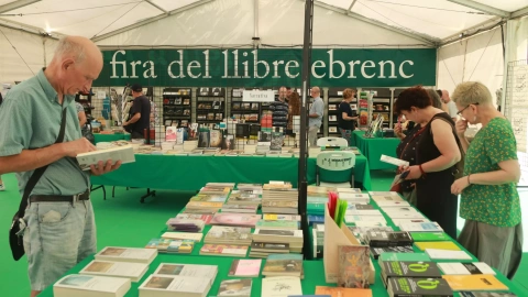 La fira del llibre ebrenc de Mora d'Ebre, en una imatge d'arxiu