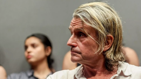 El productor musical Nacho Cano ofrece declaraciones a los medios, a 9 de julio de 2024, en Madrid (España).