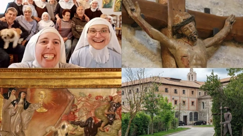 Imágenes de las clarisas de Belorado y su convento, compartidas en sus redes sociales.