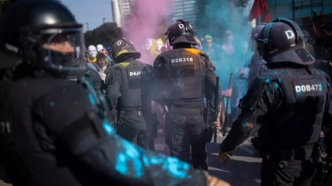 Concentración contra el congreso The District en Barcelona