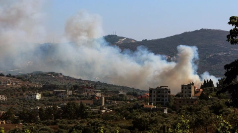 29/07/2024 La localidad libanesa de Kfarkela, el el sur del Líbano, tras ser bombardeada por Israel, a 29 de julio de 2024.