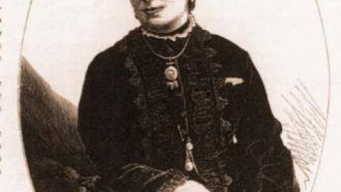 Elena Sanz en un grabado de la época que incluye la obra "Los procesos célebres seguidos ante el Tribunal Supremo en sus doscientes años de historia".