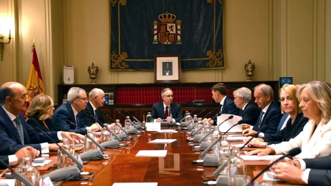 Los nuevo veinte vocales durante el primer pleno del octavo mandato del Consejo General del Poder Judicial (CGPJ), a 25 de julio de 2024.
