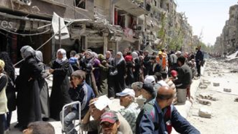 Cientos de civiles de Yarmuk consiguen huir del campamento de refugiados.